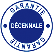 pastille garantie décennale rond bleu